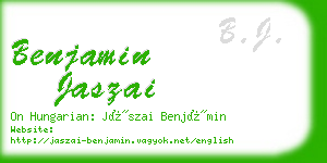 benjamin jaszai business card